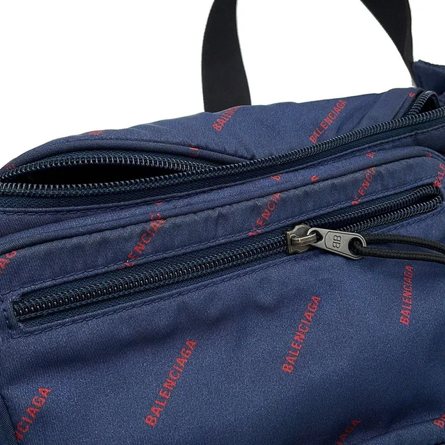 Balenciaga Explorer Belt Pack Crossbody Bag Navy/Red482389 Nylon in Navy Nylon from GALLERY RARE, photo 7 of 19