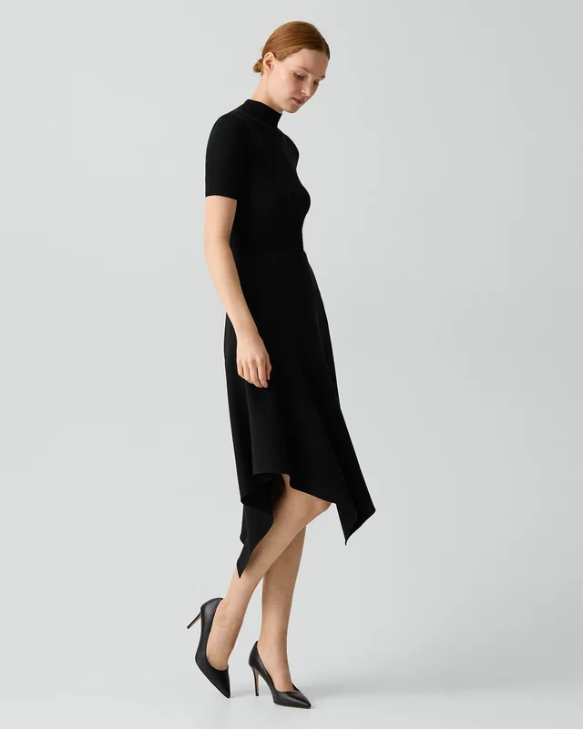 Theory Panel Drape Skirt in Admiral Crepe, photo 3 of 5 from Theory