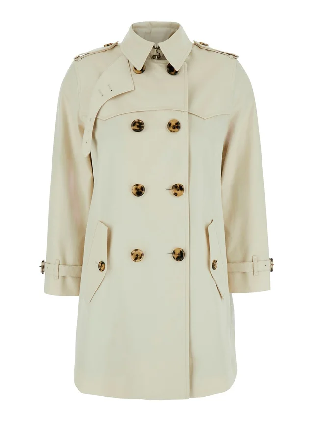 BURBERRY 'Summerside' Beige Trench Coat with Classic Collar and EKD Patch on the Back in Cotton for Women in Beige 100% Cotton, photo 2 of 8 from Gaudenzi Boutique