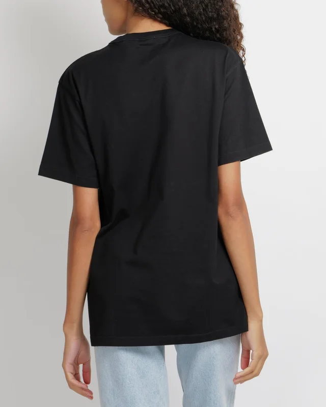 Dior Black Short-Sleeved Oversized T-Shirt with Grey Logo Print Size XS (UK 6) in Black from Sellier, photo 2 of 2
