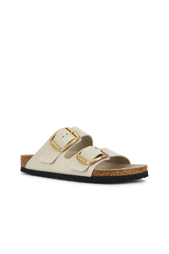BIRKENSTOCK Arizona Big Buckle High Shine Sandal in Oyster, photo 2 of 5 from REVOLVE (Canada)