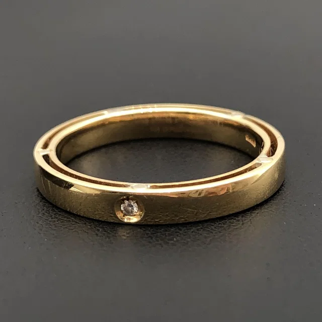 Damiani and Brad Pitt Collaboration 1P Diamond Band Ring, K18YG, 4g, US Size 7 from Luxury Promise