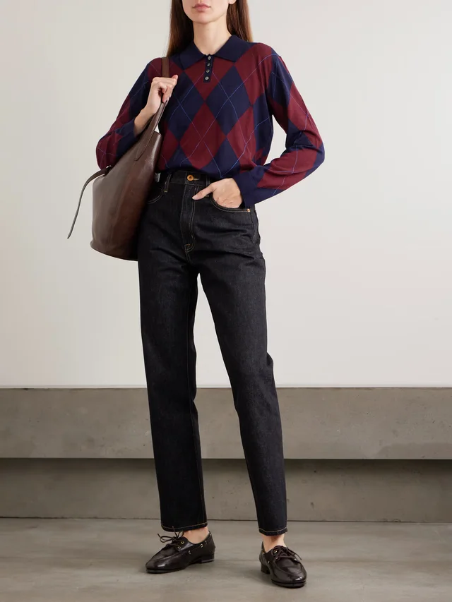 SLVRLAKE London high-rise straight-leg jeans in Blue, photo 2 of 2 from NET-A-PORTER (Canada)