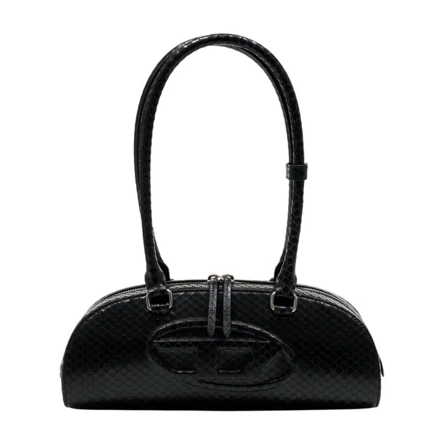 Diesel 1dr Dome Shoulder Bag — Black Cowhide in Black from HEWI