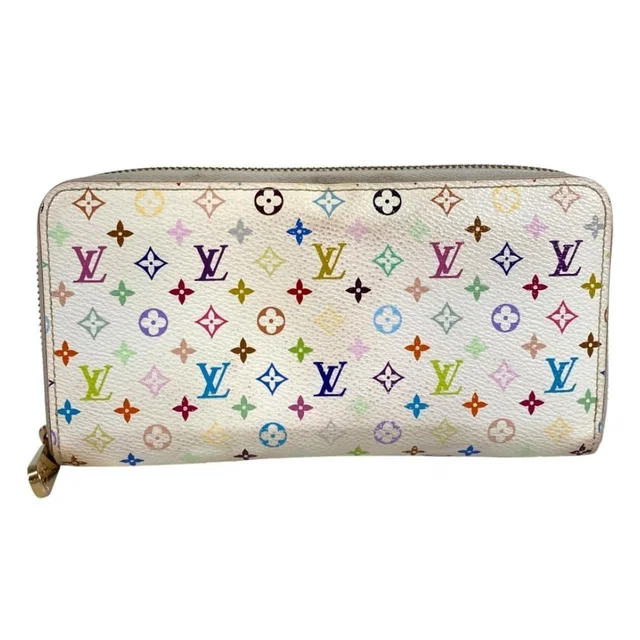 Louis Vuitton Zippy Long Wallet Monogram Multicolor Canvas White in White Canvas from The Reluxe