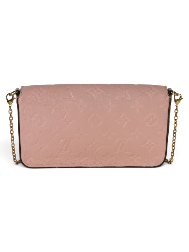 Louis Vuitton Rose Poudre Monogram Empreinte Felicie Pochette in Pink Leather from Season 2 Consign, photo 4 of 9