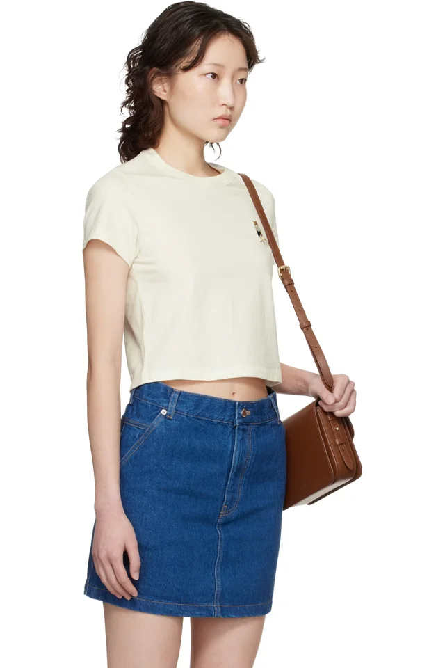 Maison Kitsuné Off-White Dressed Fox Baby T-shirt, photo 2 of 4 from SSENSE