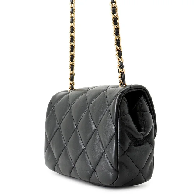 Chanel Matelasse Flap ChainShoulder Bag BlackAS2473 Lambskin Size Small in Lambskin from GALLERY RARE, photo 2 of 2