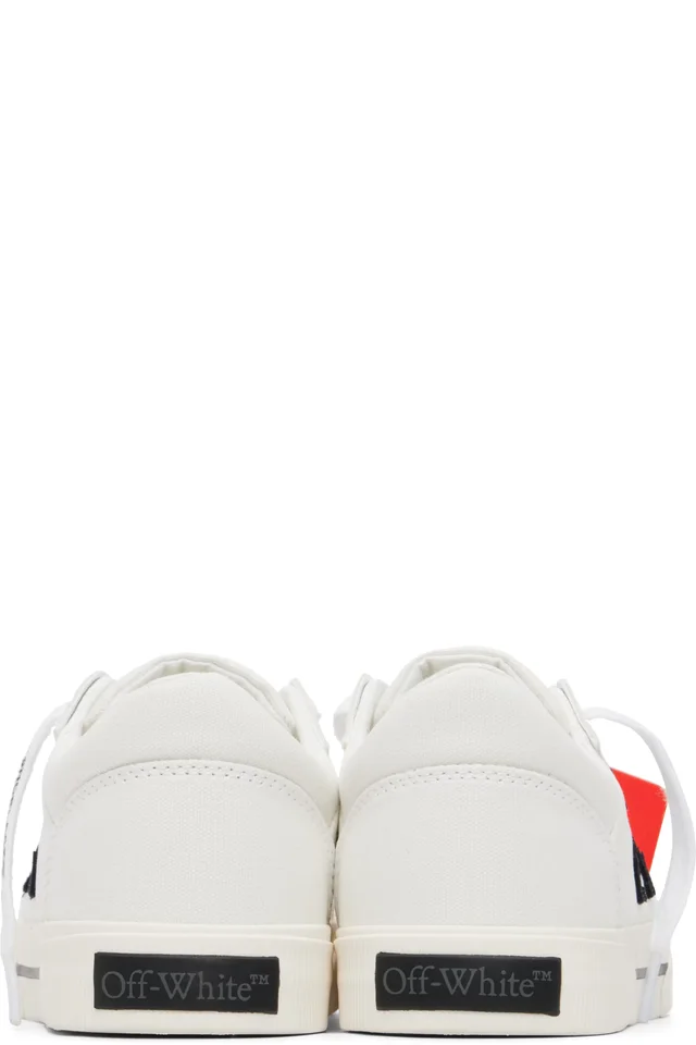 Off-White White Vulcanized Low Canvas Sneakers, photo 2 of 4 from SSENSE