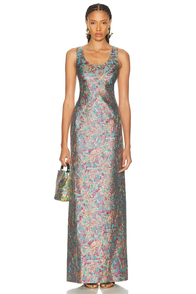 Dries Van Noten Debant Dress in Blue from FWRD, photo 1 of 1