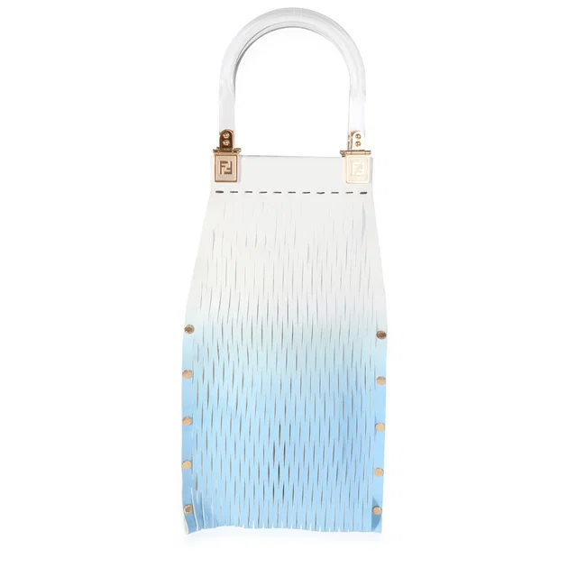 Fendi Blue Gradient Laser Cut Patent & Suede Sunny Top Handle Bag in Blue Patent leather from myGemma