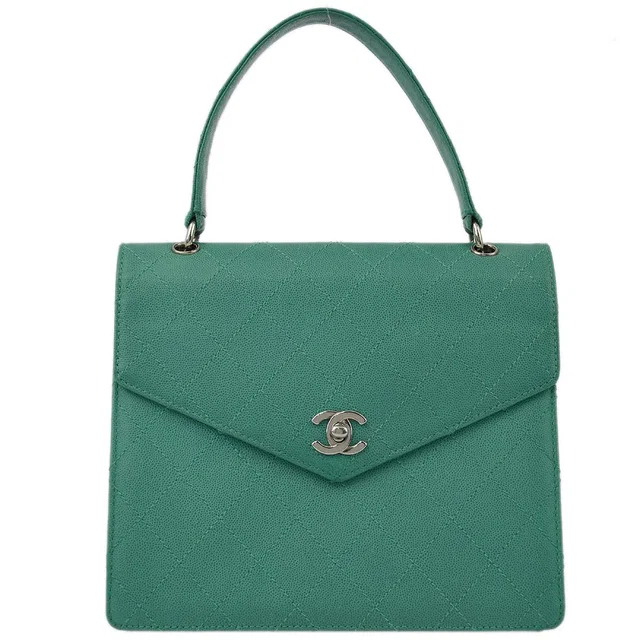 Chanel 1997-1999 Caviar Letter Flap Handbag in Caviar leather from AMORE Vintage Tokyo