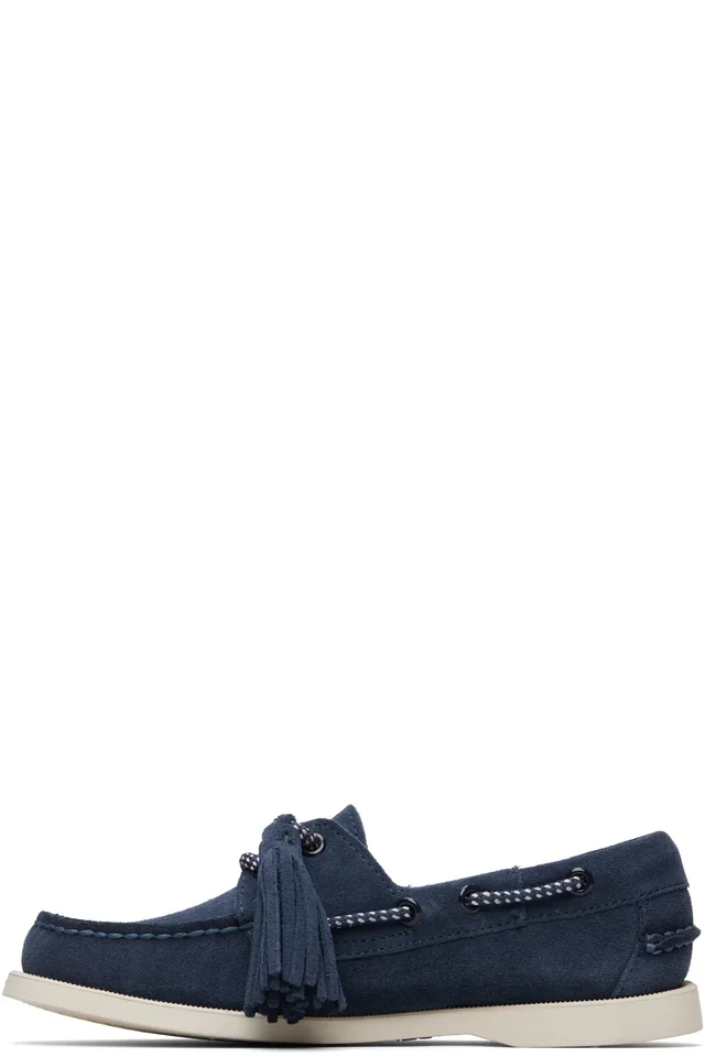 Weekend Max Mara Navy Sebago Edition Dockside Boat Shoes, photo 3 of 5 from SSENSE