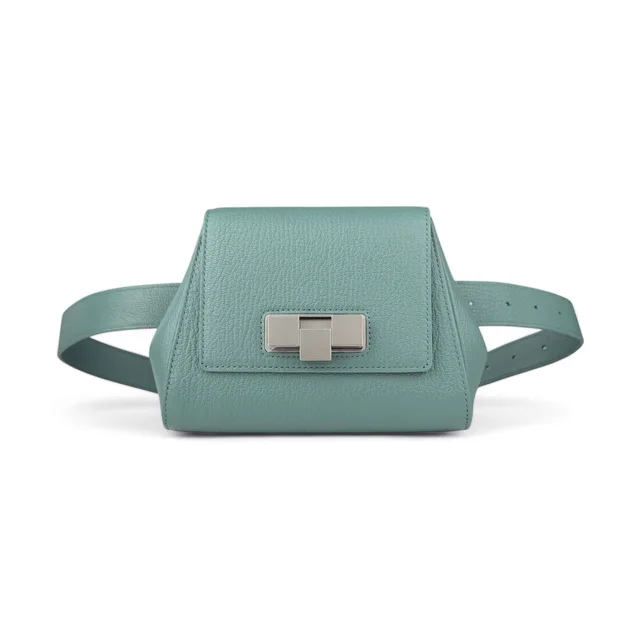 Bottega Veneta 2022 Storm Grained Leather Geometric Belt Bag in Leather from Designer Archives