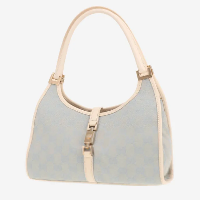 Gucci handbag in blue GG Supreme canvas and white leather in White Canvas from Collector Square