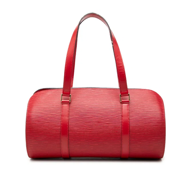 Red Louis Vuitton Epi Soufflot Handbag in Red Leather from Designer Revival