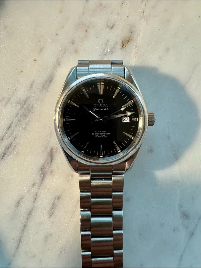 Omega Aqua Terra (Automatic) Men's Watch Bracelet - Silver With Black Dial in silver|gray from Poshmark