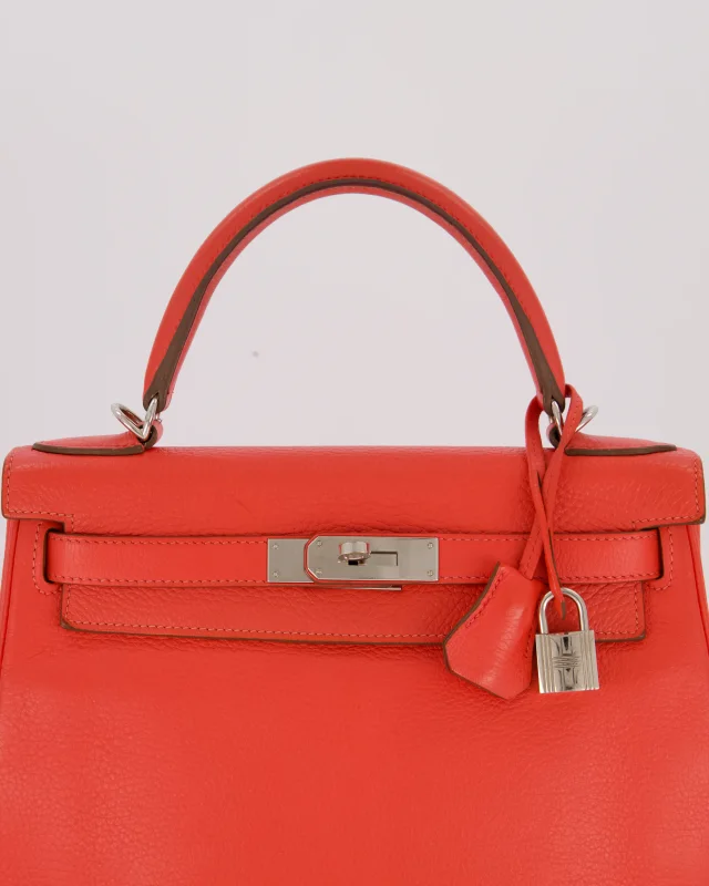 Hermès Kelly 28 Retourne Bag in Pink Togo leather from Sellier, photo 16 of 20