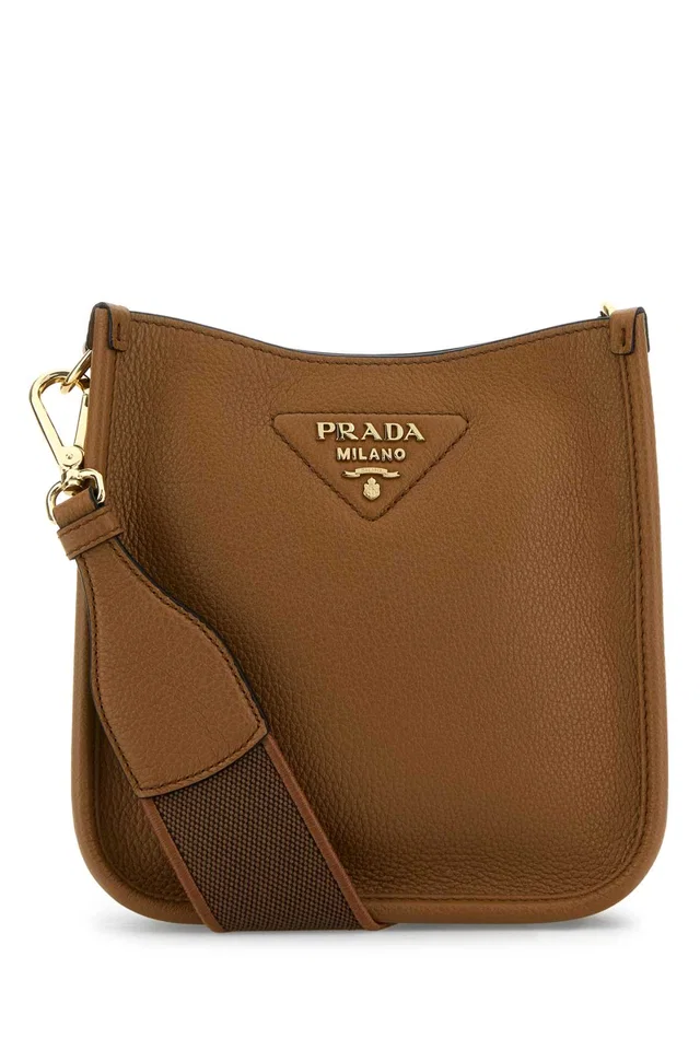 Prada Vitello Leather Crossbody Bag — Brown in Brown Leather from HEWI