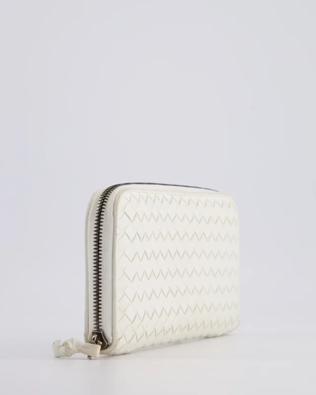 Bottega Veneta Intrecciato Wallet in White Woven leather from Sellier, photo 9 of 12