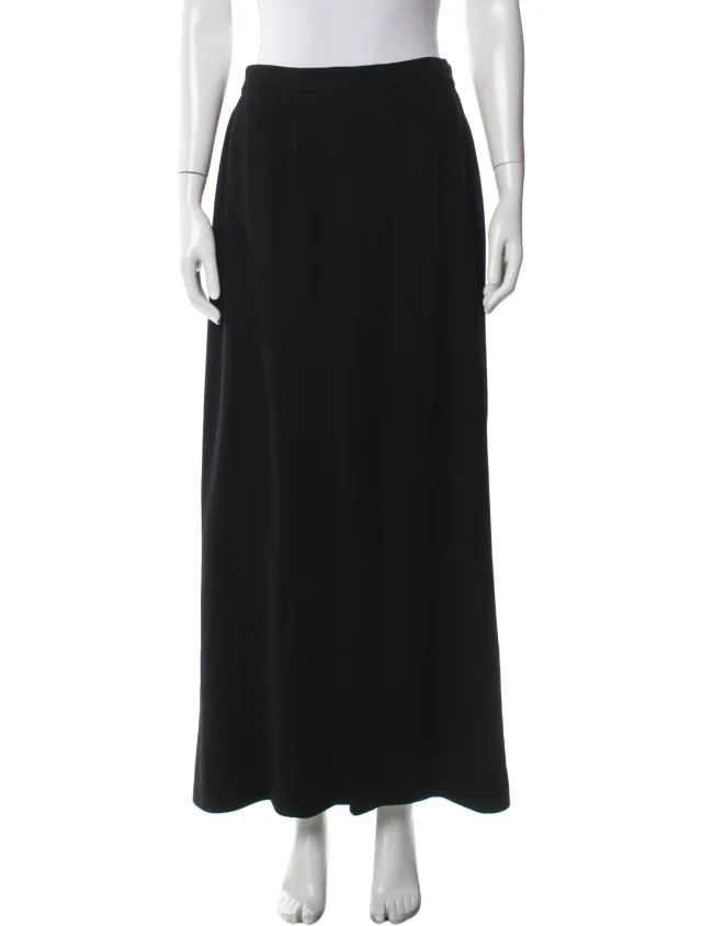 Chanel Vintage Long Skirt in black from The RealReal