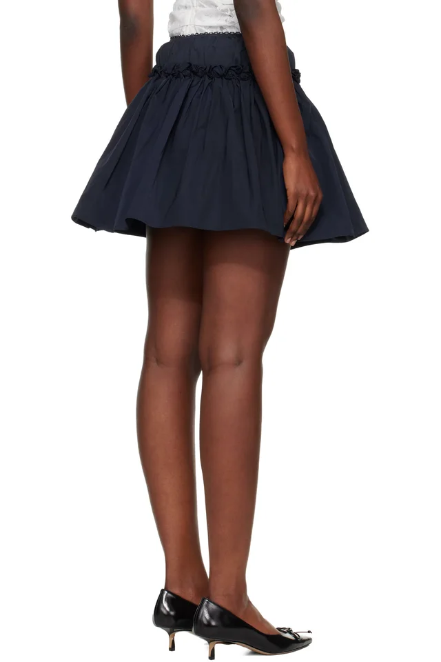 SHUSHU/TONG Blue Floral Waist Miniskirt Set, photo 3 of 4 from SSENSE