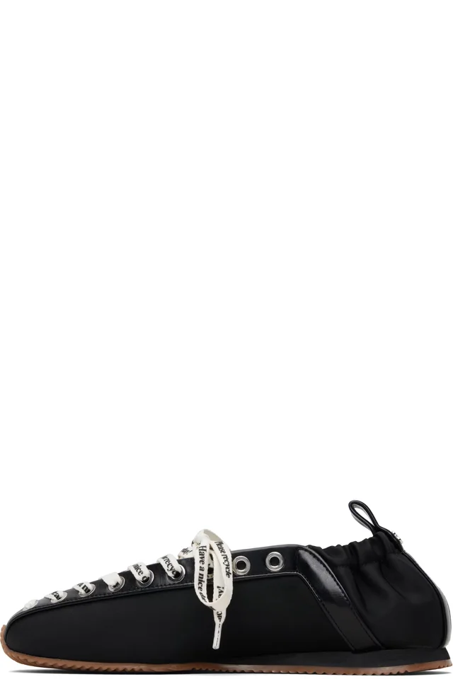 GANNI Black Sporty Ballerina Flats, photo 3 of 5 from SSENSE