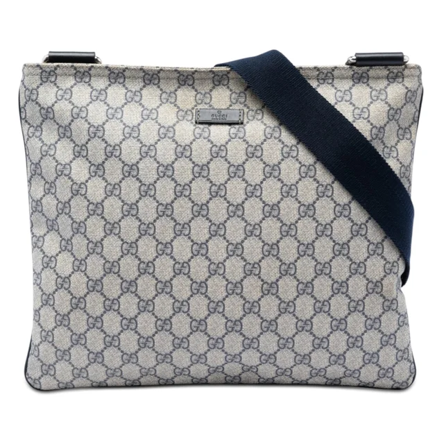 Beige Gucci GG Supreme Crossbody in Beige Coated canvas from Designer Revival