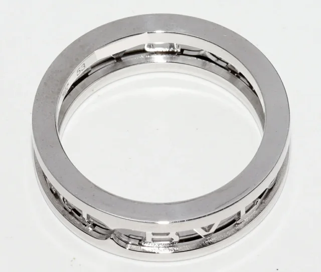 Bvlgari B.zero1 Au750 White Gold Ring Size 53 in White from LuxUness, photo 3 of 5