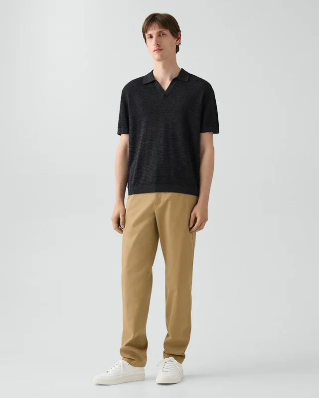 Theory Zaine Pant in Moonsoft Cotton in FRESH KHAKI 97% Cotton, 3% Spandex, photo 2 of 7 from Theory