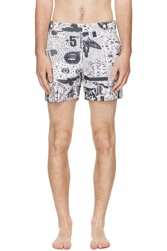 White Classic Boxer Swim Shorts, image 1 of 1 from SSENSE