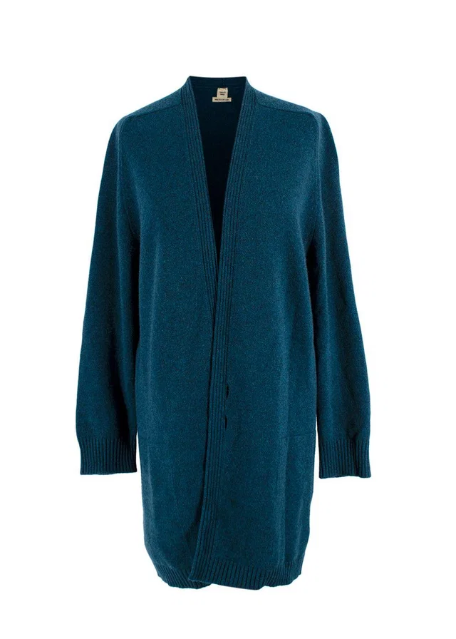 Hermès Teal Cashmere Longline Cardigan in Blue Cashmere from HEWI