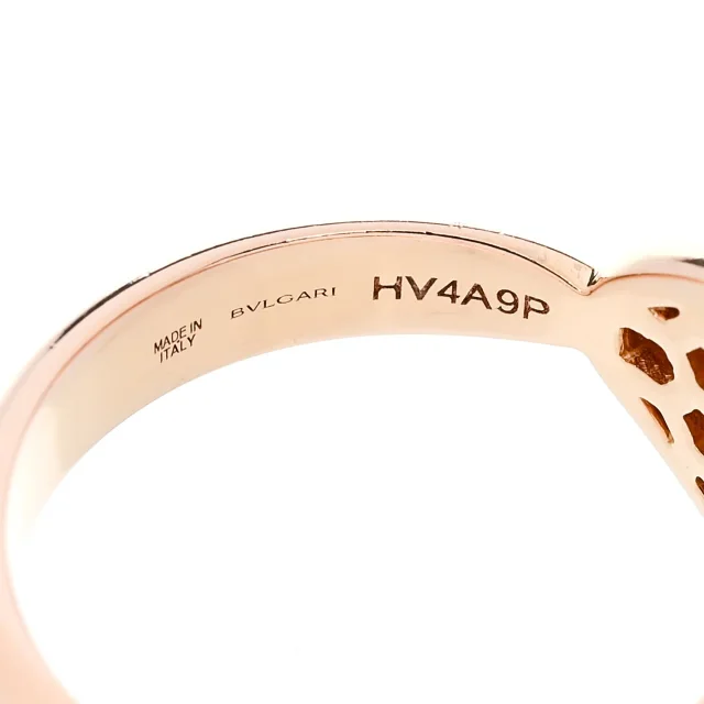 Bvlgari 18K Rose Gold Diamond Rubellite Serpenti Seduttori Ring 55 7.25 in Pink from FASHIONPHILE, photo 5 of 6