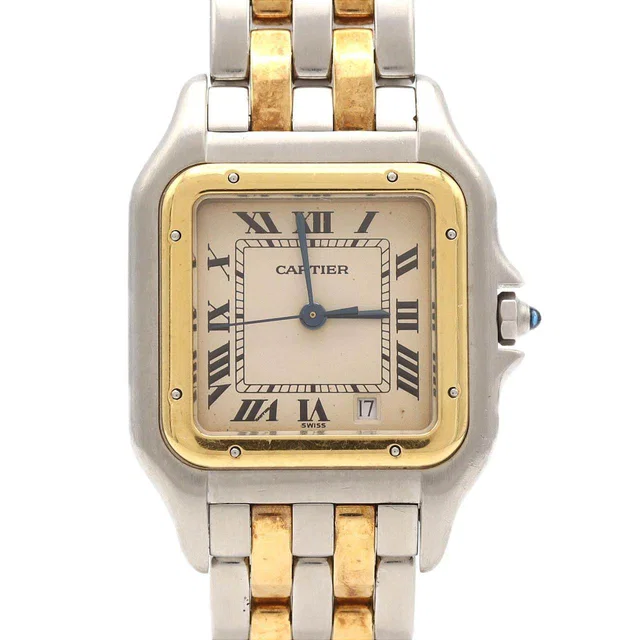 Cartier Panthere MM Stainless Steel Yellow Gold Quartz in Yellow from LuxUness