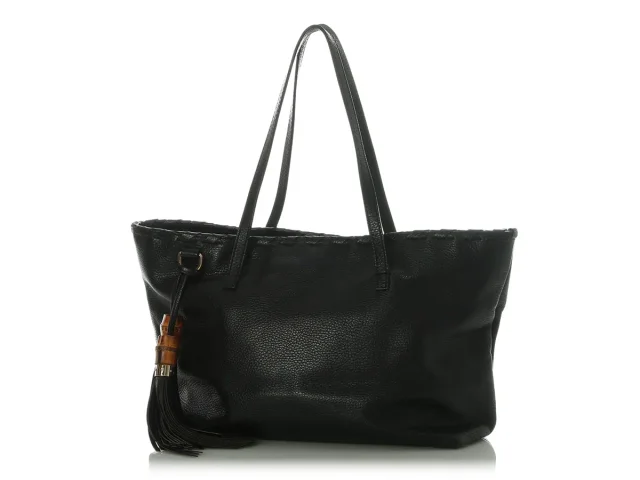 Gucci Bamboo Tassel Shopper in Black Leather from Ann's Fabulous Finds, photo 2 of 9