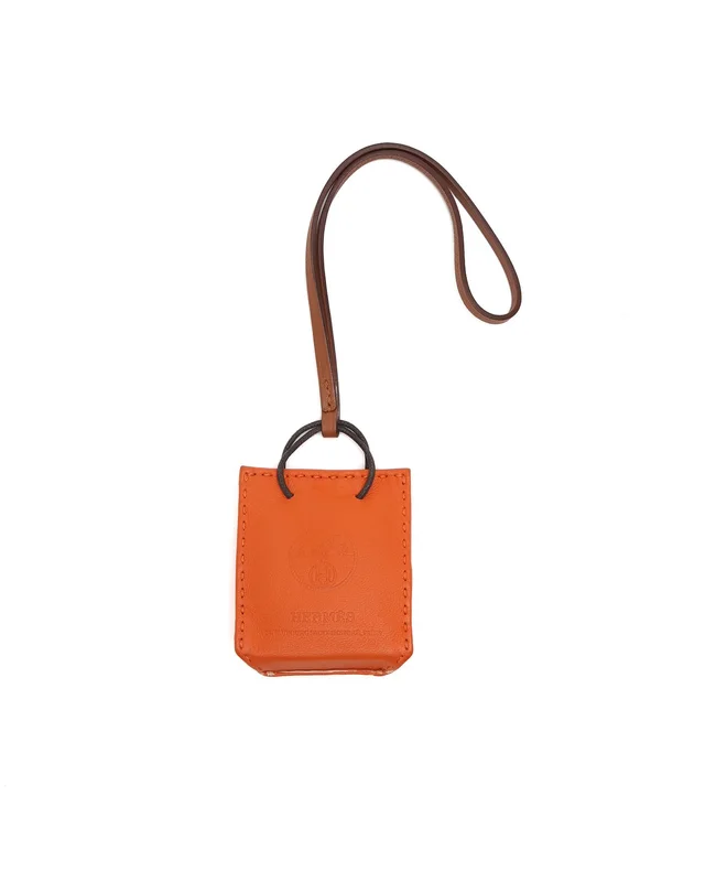 Hermès Sac Orange Bag Charm in Orange Lambskin from A Retro Tale, photo 2 of 3