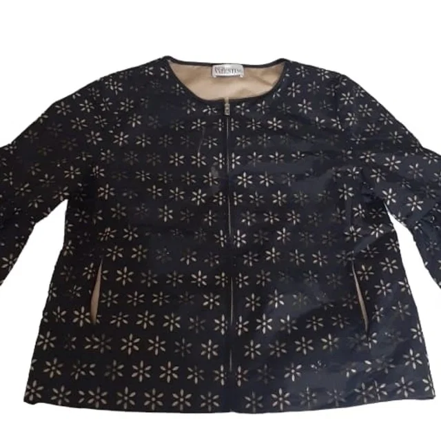 REDValentino 3/4 Sleeve Eyelet Zip Jacket- Size 10 in black|brown|red|neutral from Poshmark