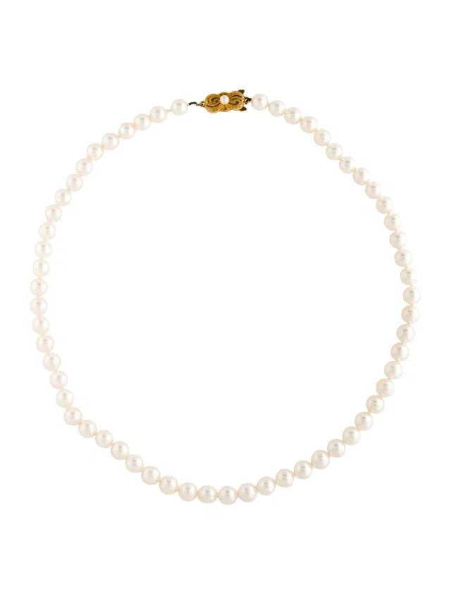 Mikimoto 18K Pearl Collar Necklace, 18.5" in multicolor from The RealReal