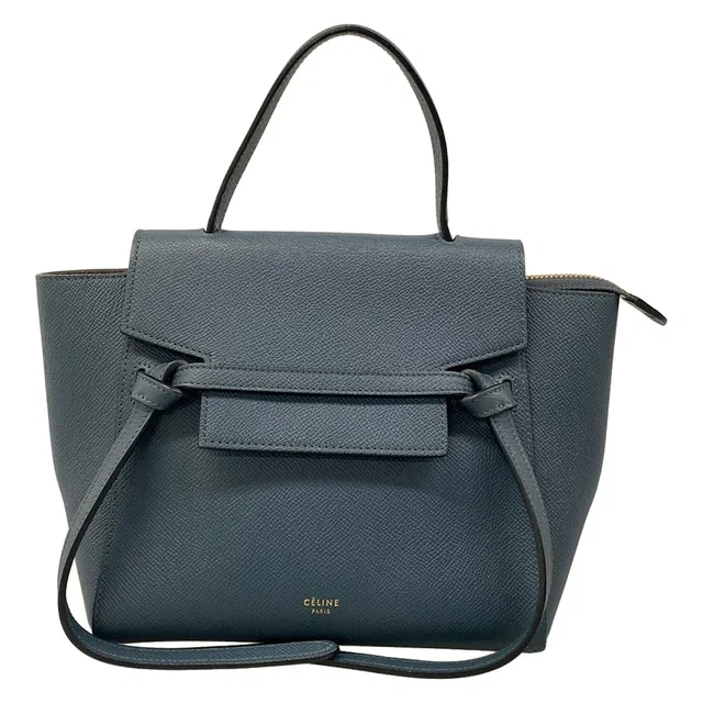 Celine Belt Bag Nano Dark Green in Green Caviar leather from The Reluxe
