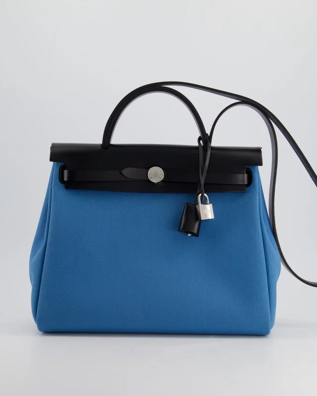 Hermès Herbag 31 Bag in Black Canvas from Sellier