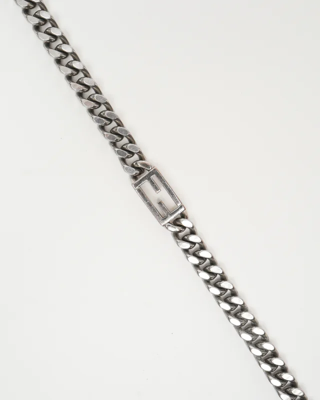 Fendi Baguette Silver Necklace in Silver from A Retro Tale, photo 5 of 5