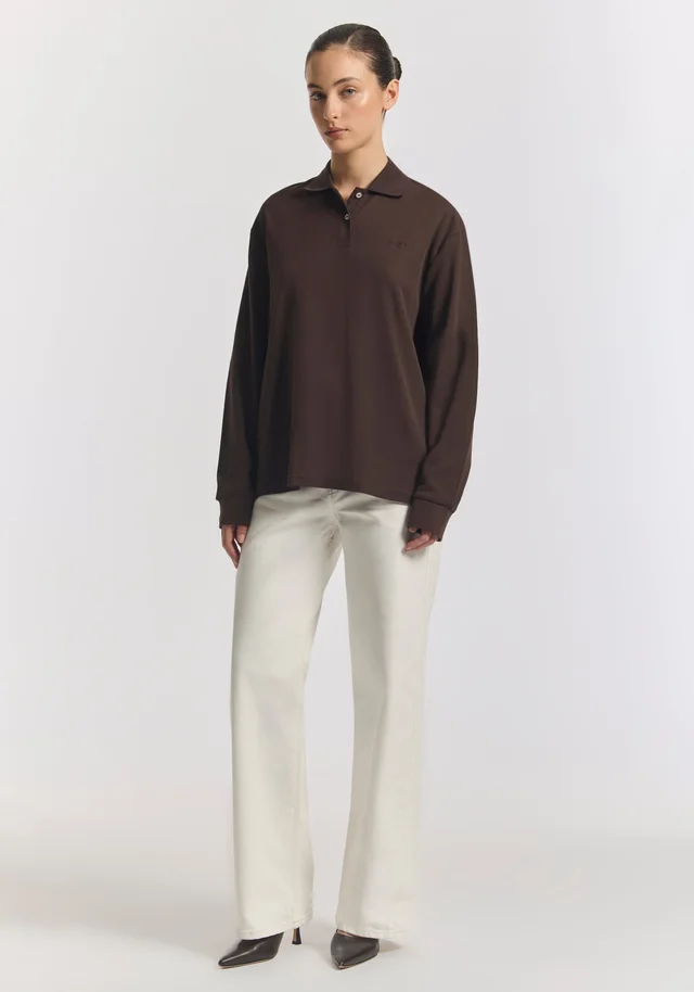 VIKTORIA & WOODS Beckett Polo in Brown from Viktoria & Woods, photo 1 of 1