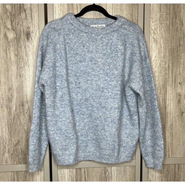 Acne Studios Crew Neck Sweater Size S Mohair Wool Blend Blue Color Quality in blue Wool from Poshmark