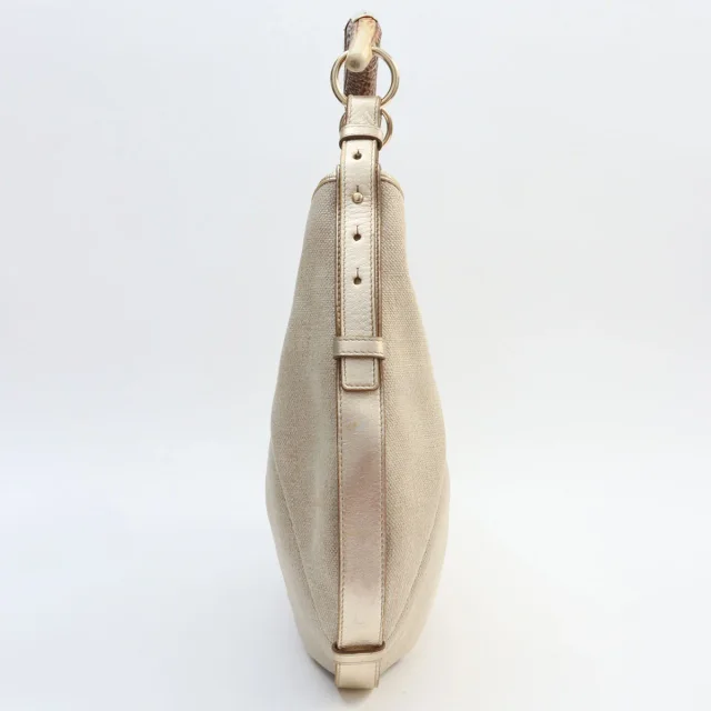 Saint Laurent Mombasa Handbag - Beige in Beige Canvas from VINTAGE QOO TOKYO, photo 5 of 16