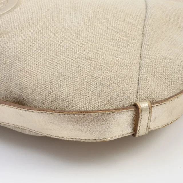 Saint Laurent Mombasa Handbag - Beige in Beige Canvas from VINTAGE QOO TOKYO, photo 9 of 16