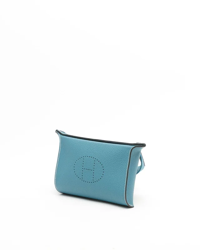Hermès Togo Videpoches New Blue Jean Bag in Blue Togo leather from A Retro Tale, photo 2 of 9