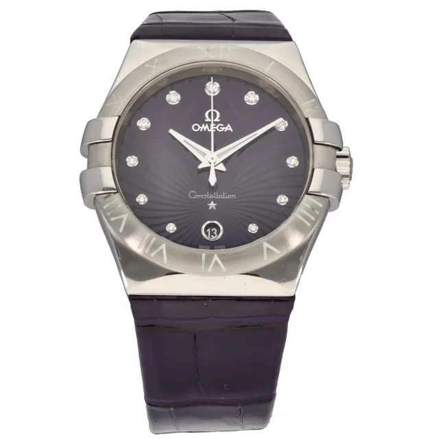 Omega Constellation 123.13.35.60..001 35mm Stainless Steel Watch in Leather from H&T