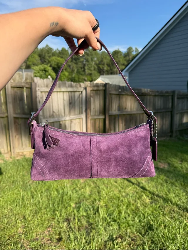 Coach Hamptons Demi in purple Suede from Poshmark