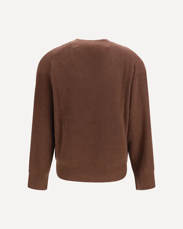 Brunello Cucinelli ribbed-knit V-neck sweater, photo 2 of 3 from SENSER