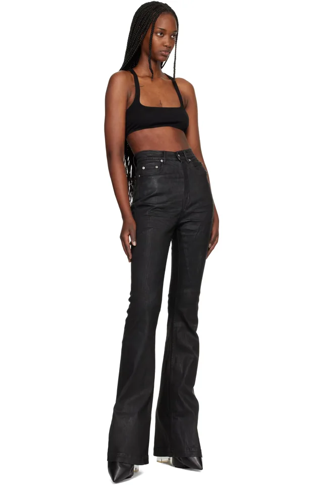 Rick Owens DRKSHDW Black Temple Bolan Bootcut Jeans, photo 4 of 4 from SSENSE